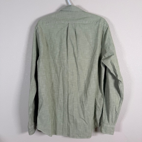 J.Crew Button Down Shirt Mens LT Green Classic Fit Organic Cotton Stretch - Picture 4 of 8